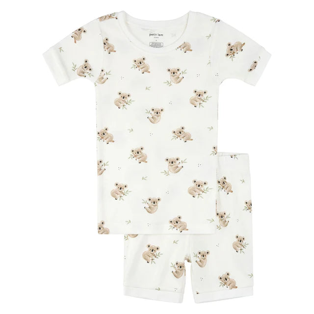 Koalas on Ivory Short PJ Set