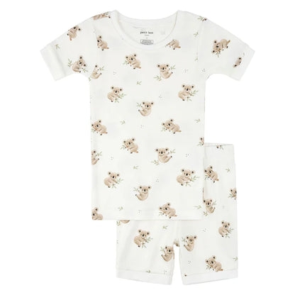 Koalas on Ivory Short PJ Set