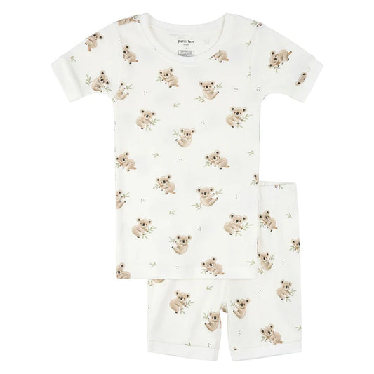 Koalas on Ivory Short PJ Set