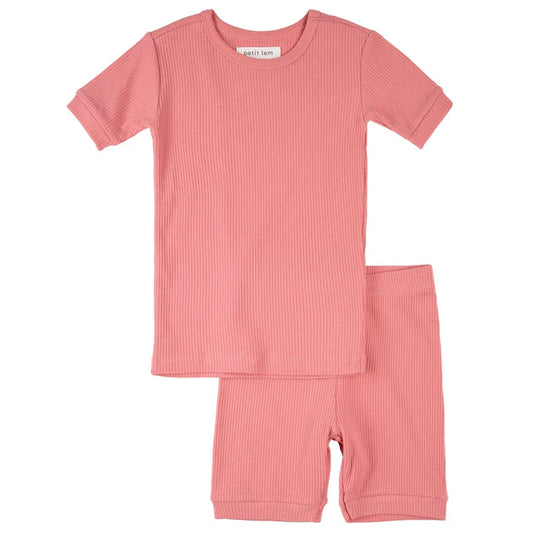 Berry Modal Rib Short PJ Set