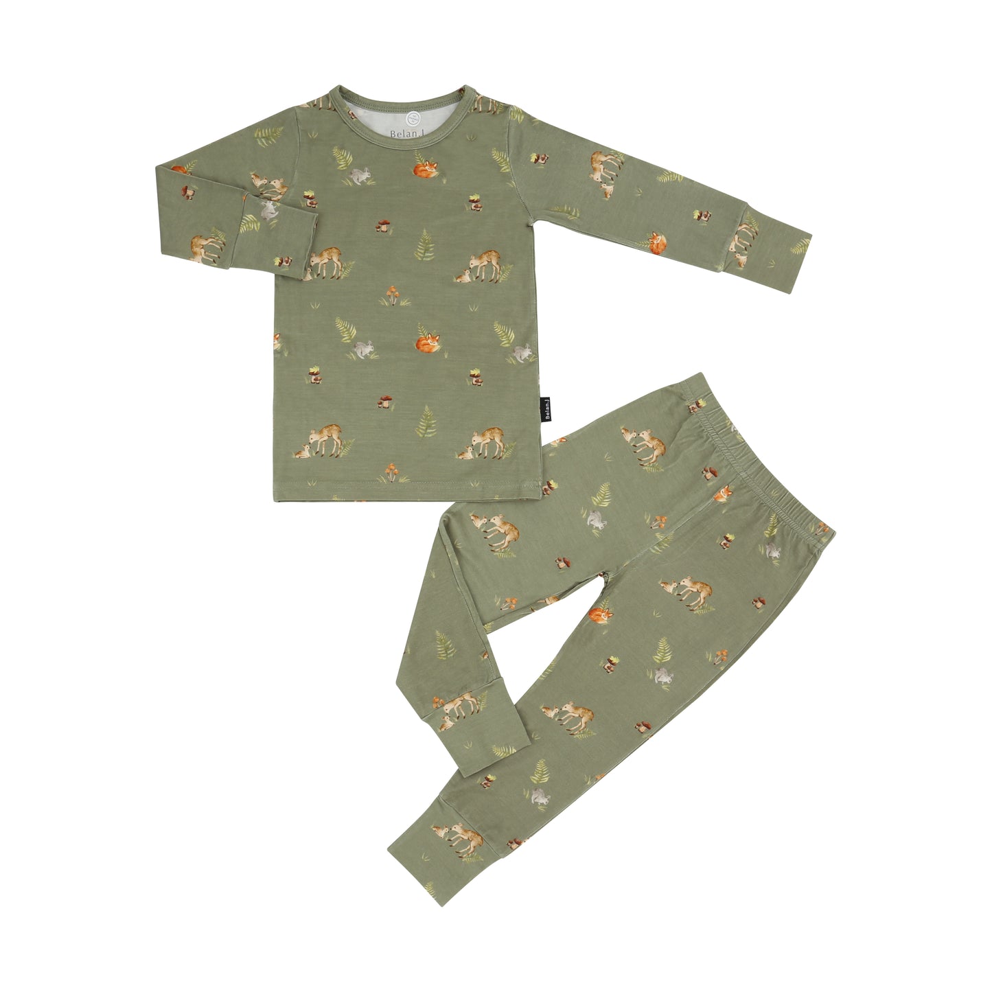 Bamboo Long Sleeve Pajama Set- Forest Friends