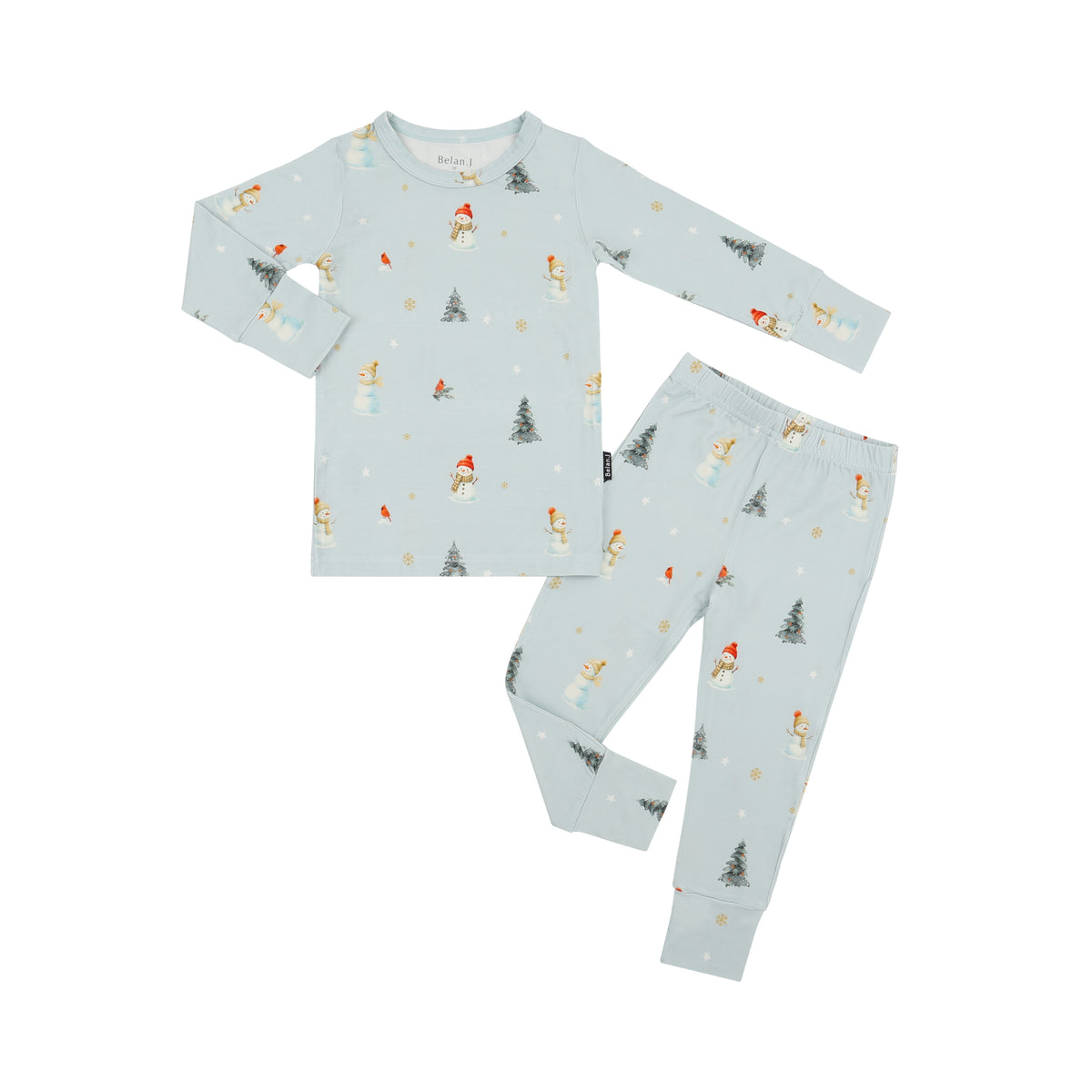 Bamboo Long Sleeve Pajama Set- Snowmen