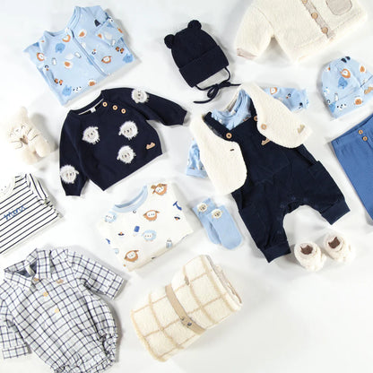 Navy Corduroy Baby Overalls