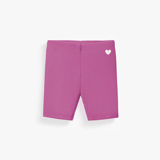 Mauve Ribbed Cropped Baby Leggings