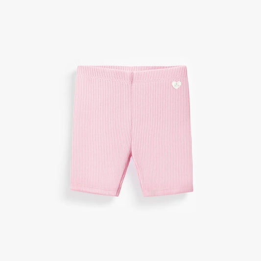 Light Pink Ribbed Cropped Baby Leggings