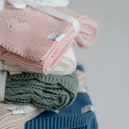 Cotton Knit Blanket- Dusk