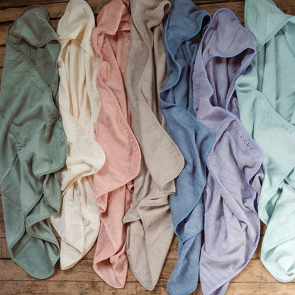 Bamboo & Cotton Hooded Towel- Rose