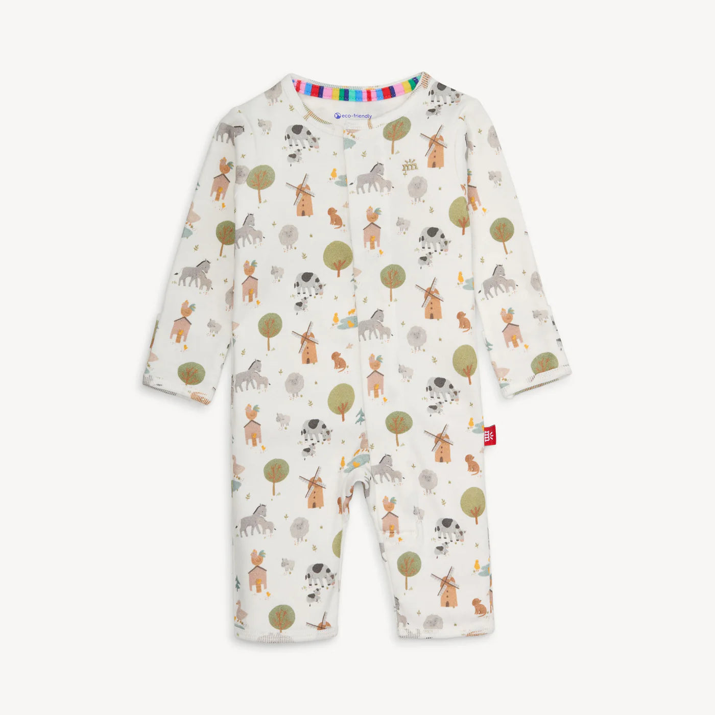 Magnetic Organic Cotton Coverall- Funny Farm
