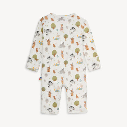 Magnetic Organic Cotton Coverall- Funny Farm