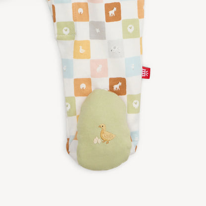 Magnetic Organic Cotton Footie- Checkmate