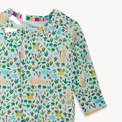 Magnetic Modal Footie- Bunny Garden