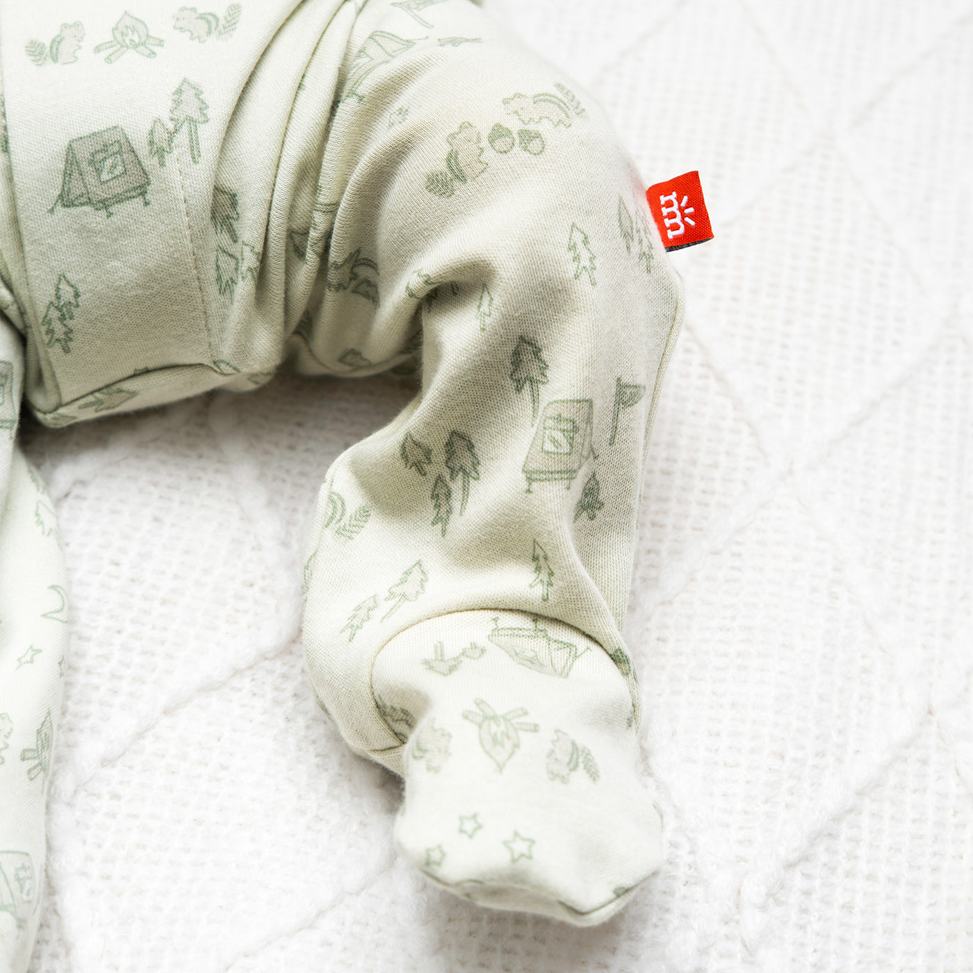 Magnetic Organic Cotton Footie- Base Camp Buddies