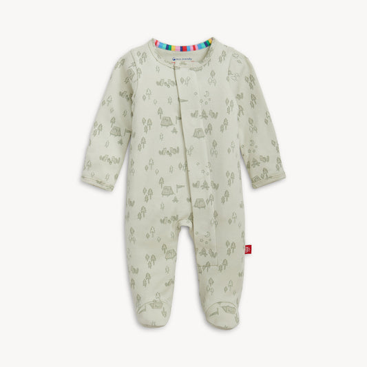 Magnetic Organic Cotton Footie- Base Camp Buddies