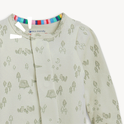 Magnetic Organic Cotton Footie- Base Camp Buddies