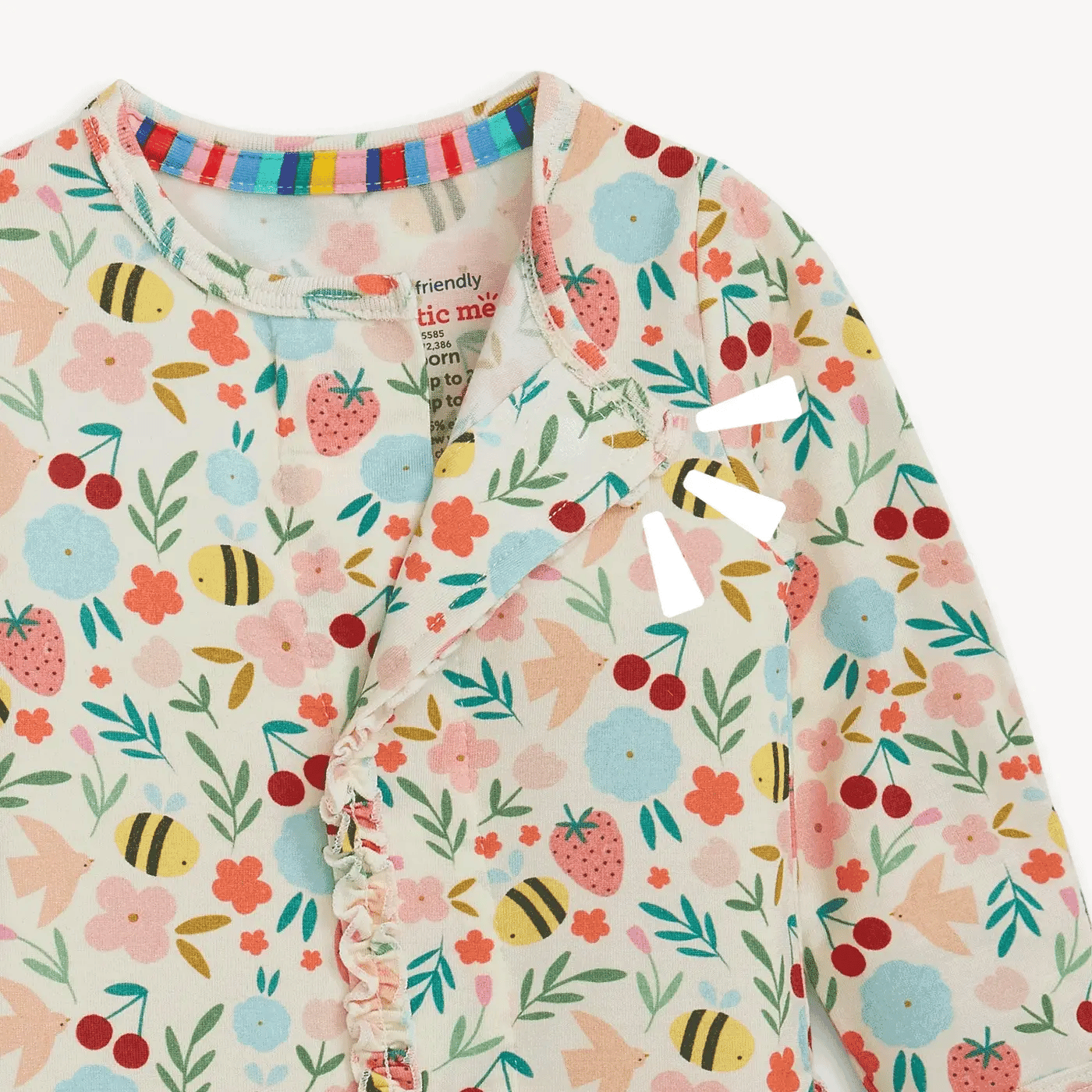 Magnetic Modal Ruffle Footie- Honey Blossom