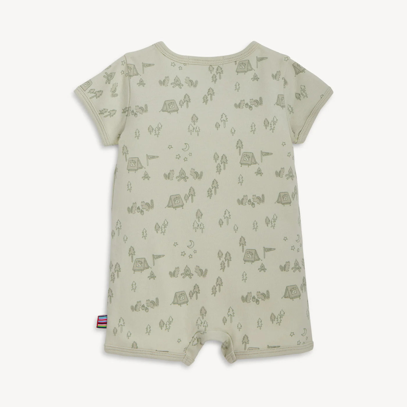 Magnetic Organic Cotton Shortie Romper- Base Camp Buddies