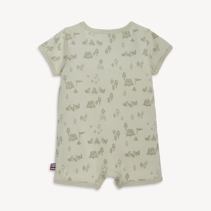 Magnetic Organic Cotton Shortie Romper- Base Camp Buddies