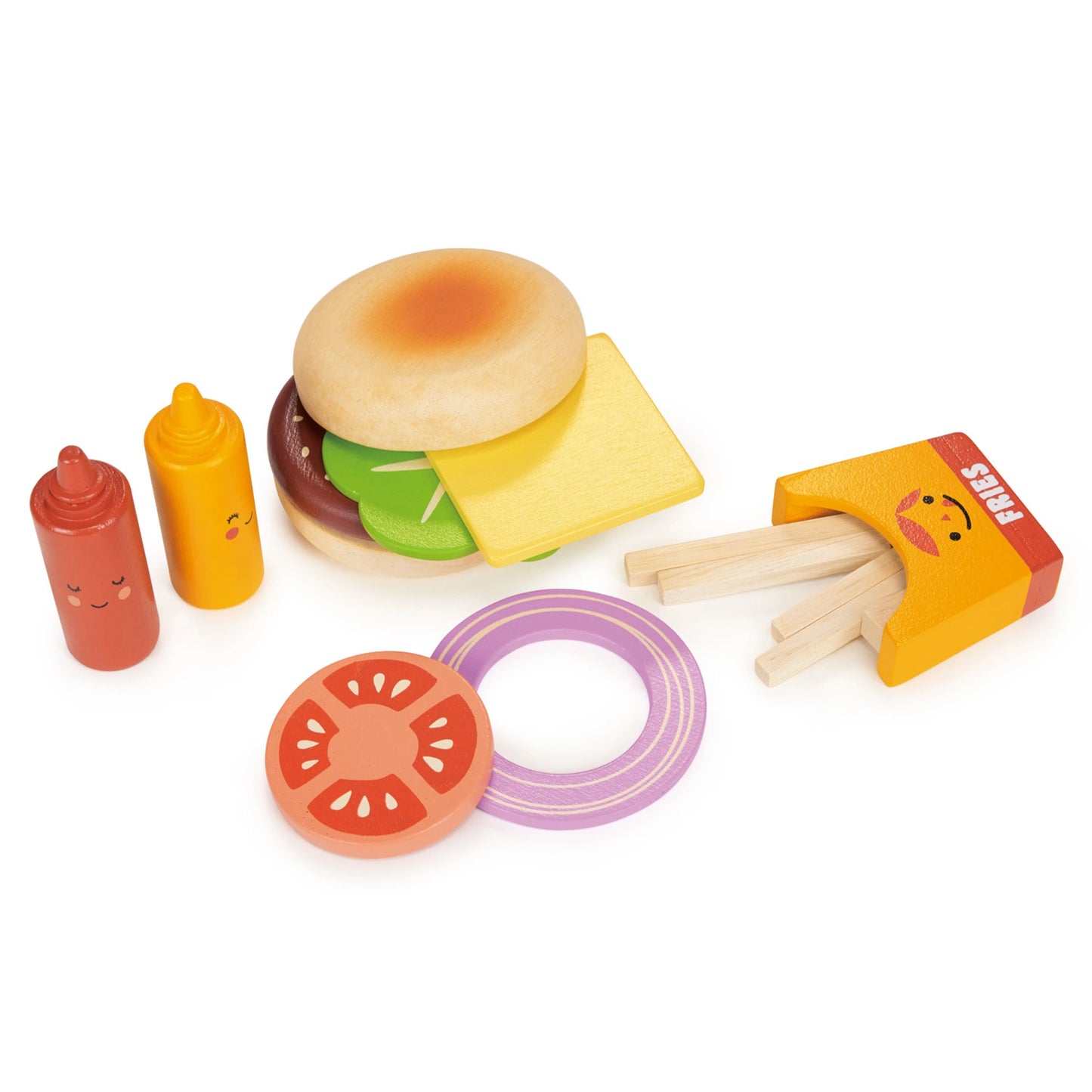 Wooden Take-Out Burger Set
