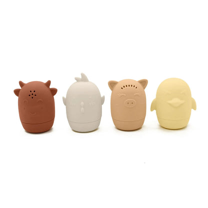 Silicone Farm Animals Bath Toys