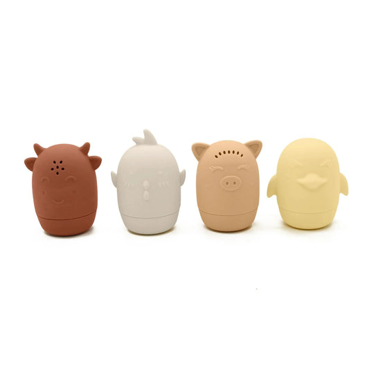 Silicone Farm Animals Bath Toys