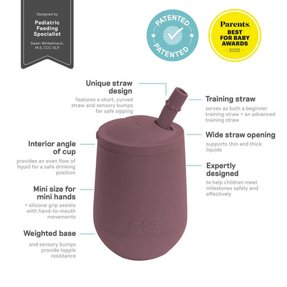 Mini Cup + Straw Training System- Mauve