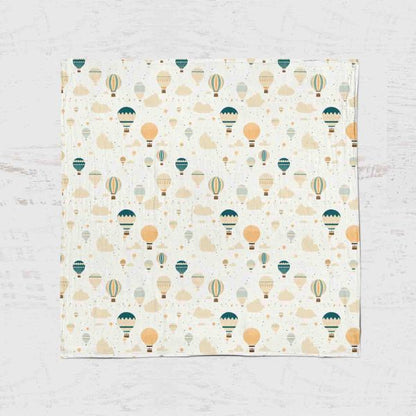 Bamboo Muslin Swaddle Blanket- Hot Air Balloons