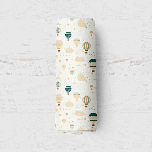 Bamboo Muslin Swaddle Blanket- Hot Air Balloons