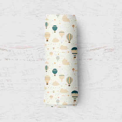 Bamboo Muslin Swaddle Blanket- Hot Air Balloons