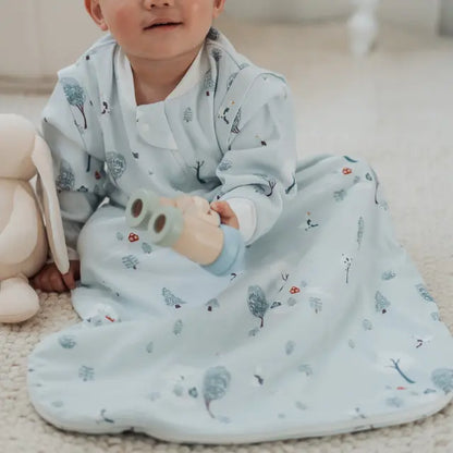 1.0TOG Removable Sleeves Organic Sleep Bag- Snowy Snuggles
