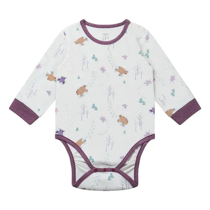 Organic Cotton Long Sleeve Onesie- Snow Angels