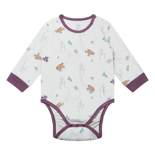 Organic Cotton Long Sleeve Onesie- Snow Angels