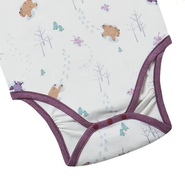 Organic Cotton Long Sleeve Onesie- Snow Angels