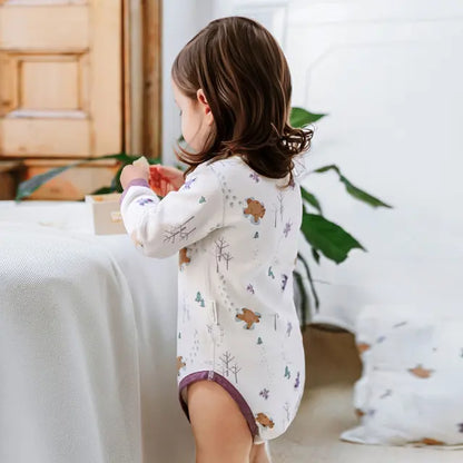 Organic Cotton Long Sleeve Onesie- Snow Angels