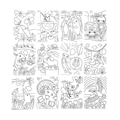 Undercover Art Hidden Pattern Colouring Cards- Rainforest Fun