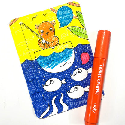 Undercover Art Hidden Pattern Colouring Cards- Rainforest Fun