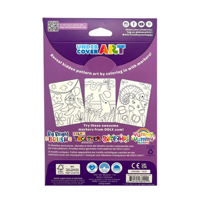 Undercover Art Hidden Pattern Colouring Cards- Rainforest Fun