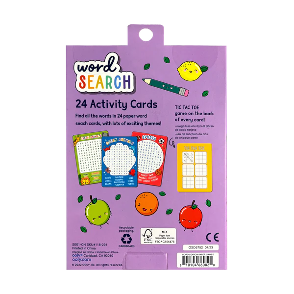 Word Search Activity Cards