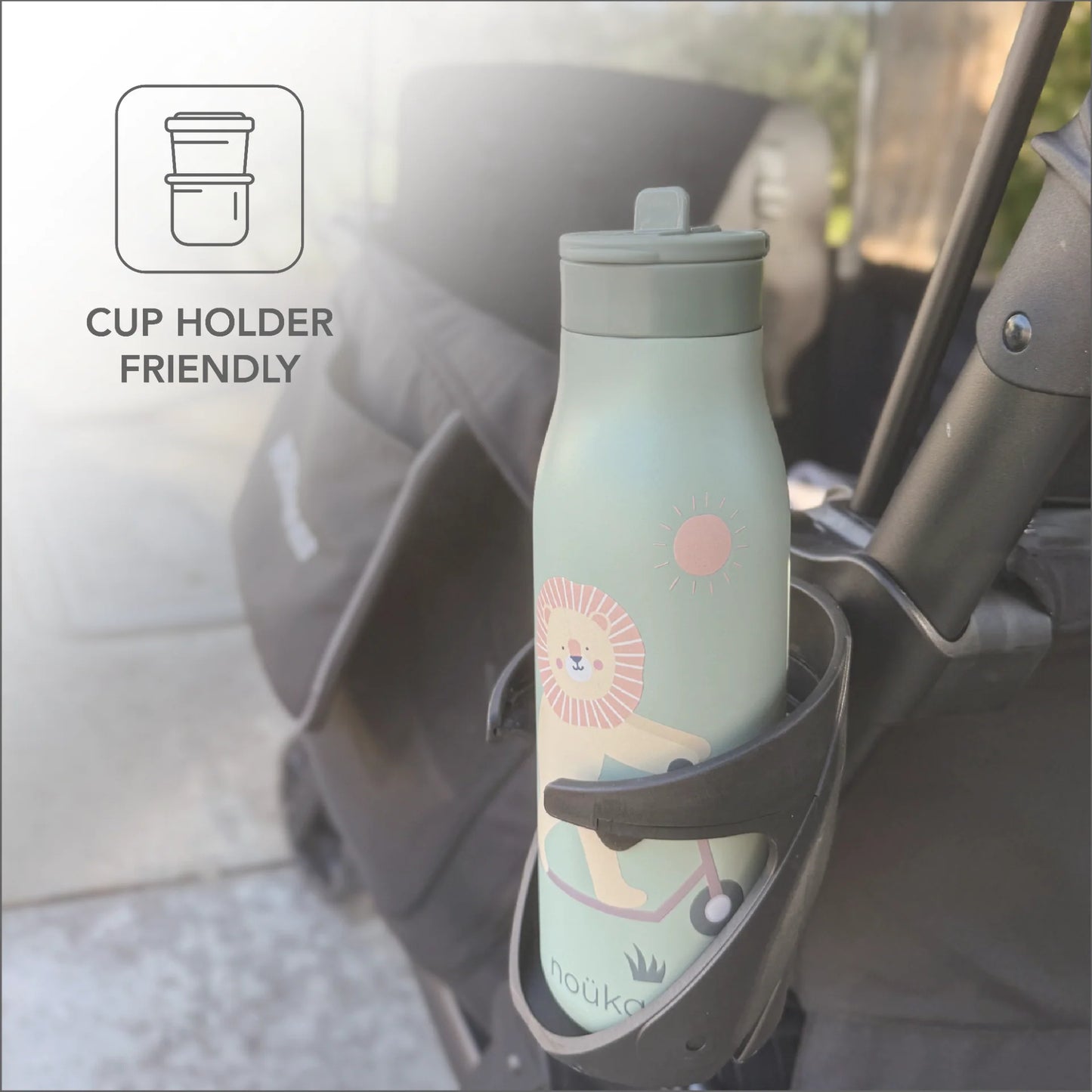 Stainless Steel 16oz. Drinking Bottle- Kiko The Toucan