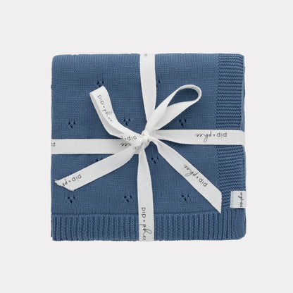 Cotton Knit Blanket- Dusk