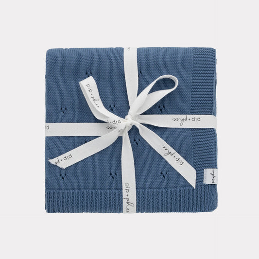 Cotton Knit Blanket- Dusk