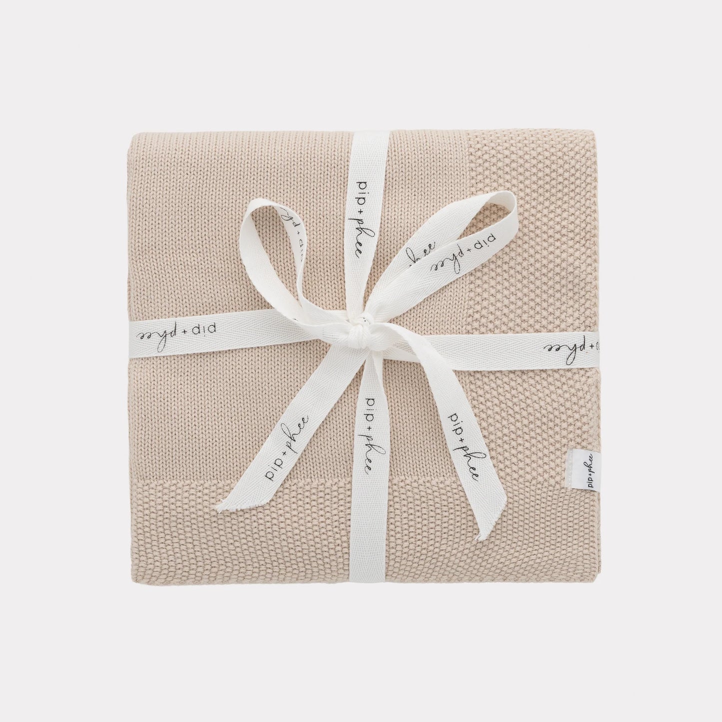 Cotton Knit Blanket- Sand