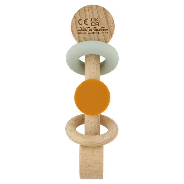 Wood & Silicone Rattle- Mr. Fox