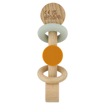Wood & Silicone Rattle- Mr. Fox
