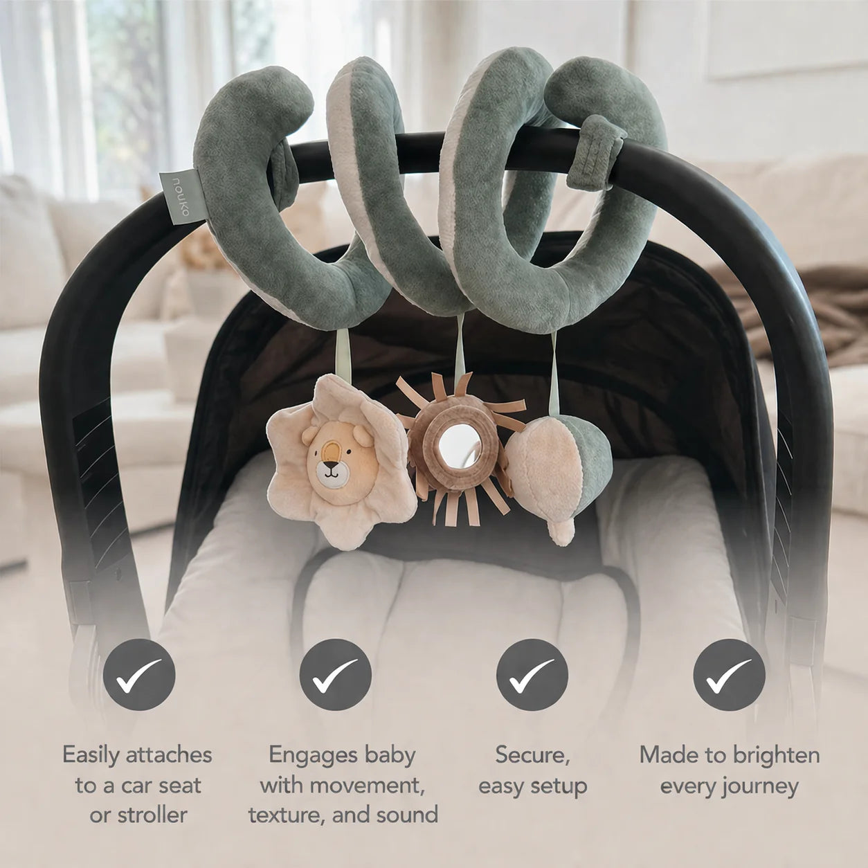 Plush Spiral Activity Toy- Pip the Rabbit