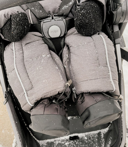 Baby Puffer Booties- Black