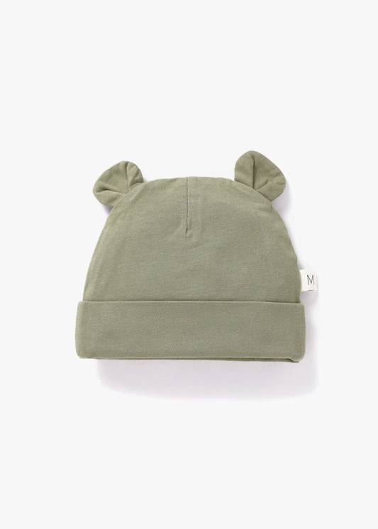 Organic Baby Bear Beanie- Moss