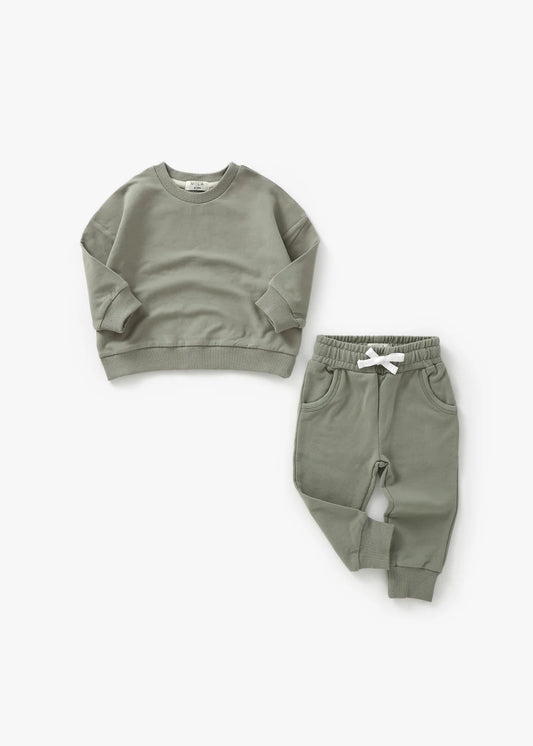 Organic Basil Sweatshirt & Jogger Set