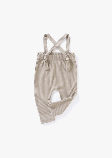 Organic Ribbed Suspenders- Mushroom