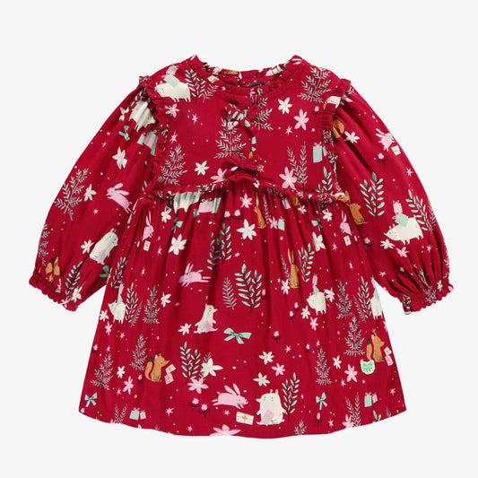 Festive Woodland Baby Dress