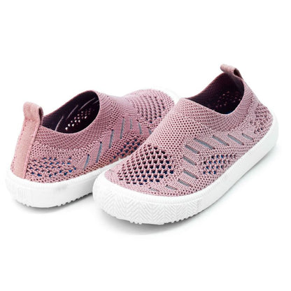 Breeze Knit Slip-On Shoes- Pale Pink